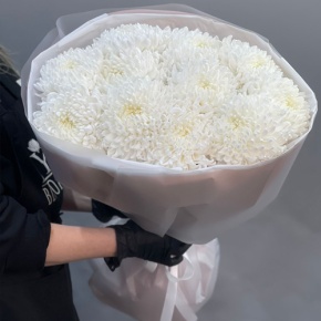 Букет из 11 белых хризантем  в Черноголовке