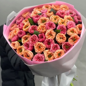 Букет "Лав ю" из 51 пионовидной розы Риджентс парк (60 см) в Черноголовке