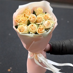 Букет из 11 роз Пич Аваланж (60 см) в Черноголовке