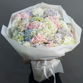 Букет из 23 гортензий микс в Черноголовке