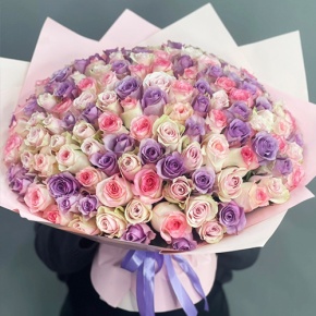Букет из 101 розы нежный микс (40 см) в Черноголовке