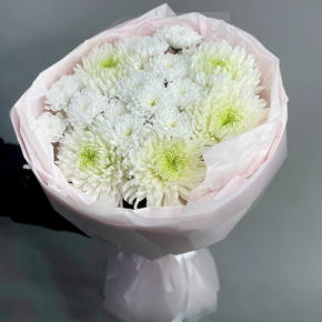 Букет из микса белых хризантем Магнум  в Черноголовке