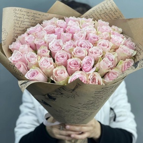Букет из 51 пастельной розы (40 см) в Черноголовке