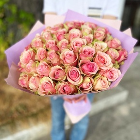 Букет 51 роза Бэлла Роса (40 см) в Черноголовке