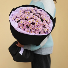 Стильный букет из 11 хризантем сантини в Черноголовке