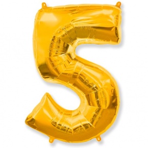 Шар гелиевый цифра 5 (40х102 см) в Черноголовке
