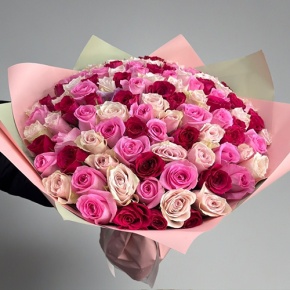 Букет "Ода любви" из 101 розы микс (40 см) в Черноголовке