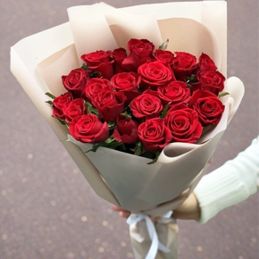 Букет 21 красная роза (60 см) в Черноголовке