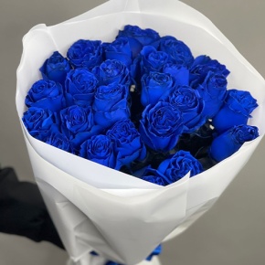 25 синих роз Эквадор (60 см) в Черноголовке