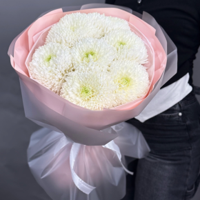 Нежный букет из 7 хризантем Магнум в Черноголовке