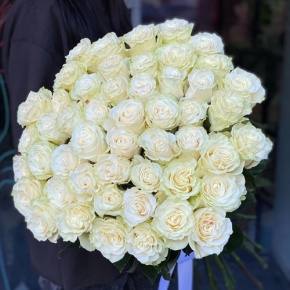 Букет из 51 розы Эквадор Мондиаль под ленту (80 см) в Черноголовке