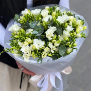 Букет из 51 белой фрезии в Черноголовке