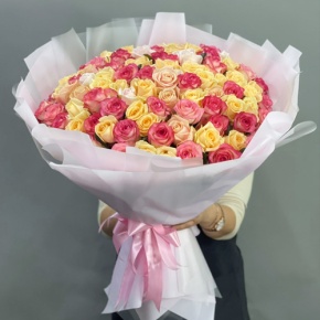 Букет из 101 розы  микс (70 см) в Черноголовке