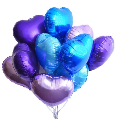 Сердце фиолетовое фольгированный шар с гелием (45 см) в Черноголовке