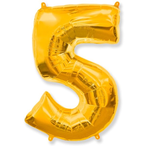 Шар гелиевый цифра 5 (40х102 см) в Черноголовке