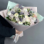 Букет "Райская пыль" из пионовидных роз Эквадор, ранункулюсов, лимониума и гиперикума в Черноголовке