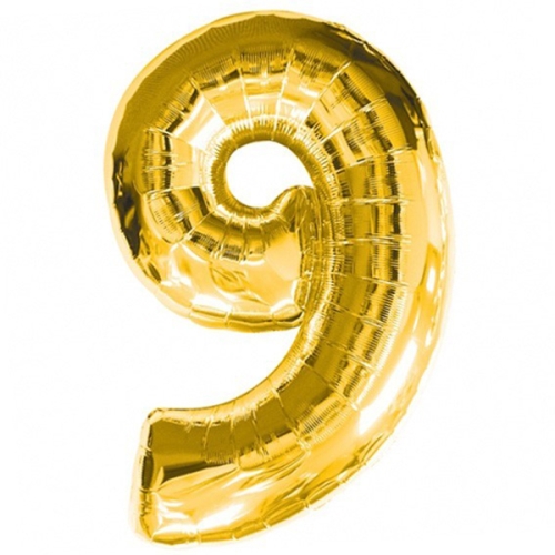 Шар гелиевый цифра 9 (40х102 см) в Черноголовке